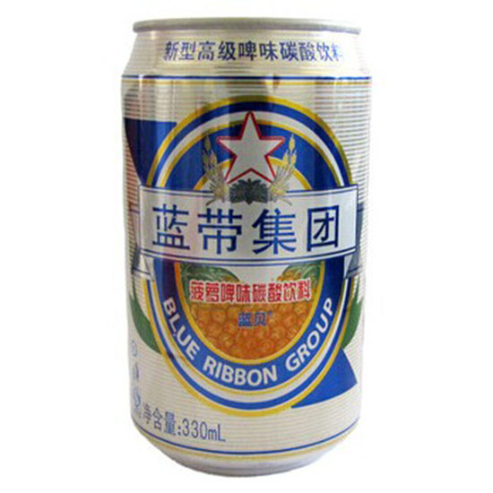 蓝带菠萝啤味碳酸饮料330ml