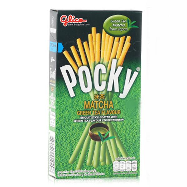 b pocky抹茶味涂层饼干39克